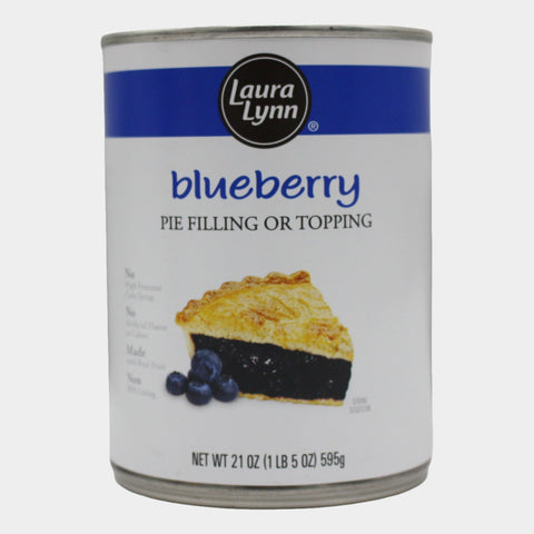 4 Cans Laura Lynn Blueberry Pie Filling, 21 oz
