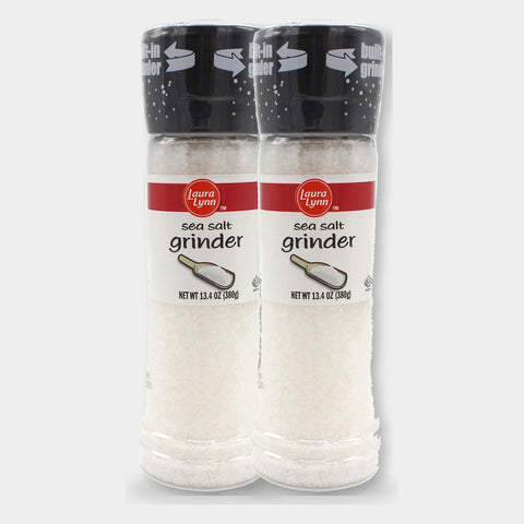 2 Jars Laura Lynn Sea Salt Grinder, 13.4 oz