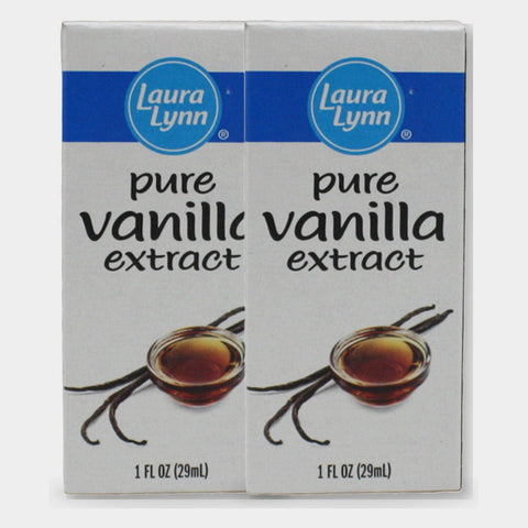 2 Jars Laura Lynn Pure Vanilla Extract, 1 oz