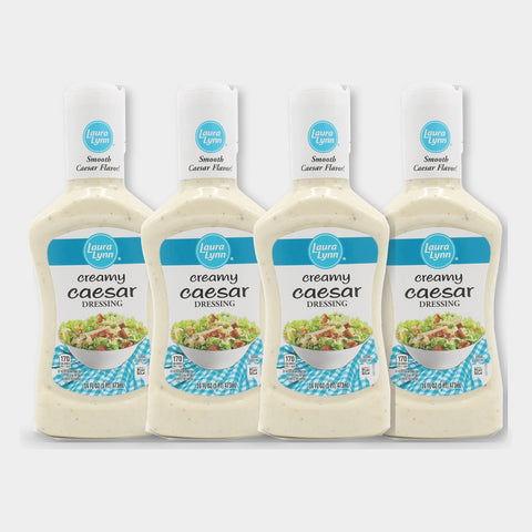 4 Bottles Laura Lynn Creamy Caesar Dressing, 16 oz