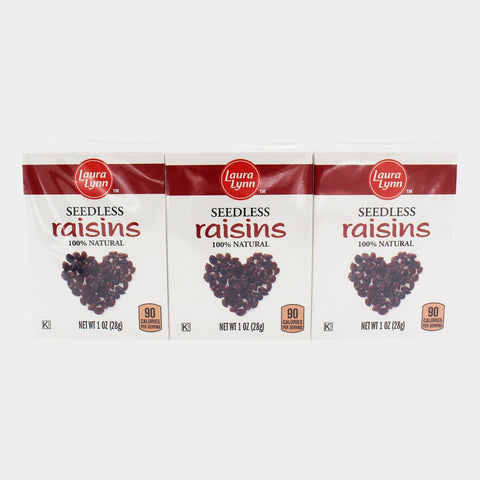 4 Cans Laura Lynn Seedless Raisins, 6 oz