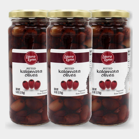 3 Jars Laura Lynn Pitted Kalamata Olives, 6 oz