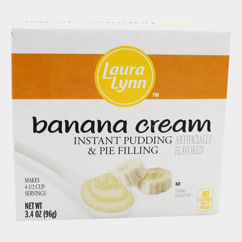 2 Boxes Laura Lynn Instant Banana Cream Pudding, 3.4 oz