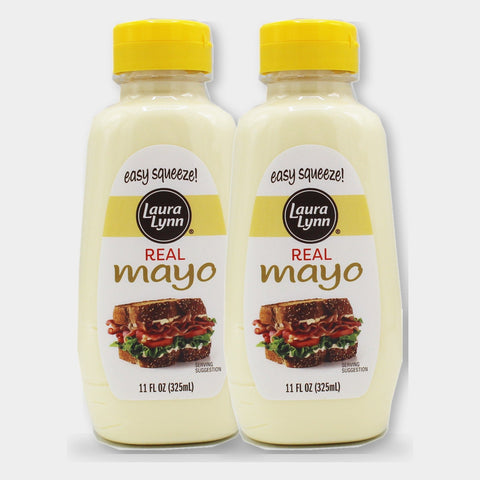 2 Jars Laura Lynn Easy Squeeze Mayonnaise, 11 oz