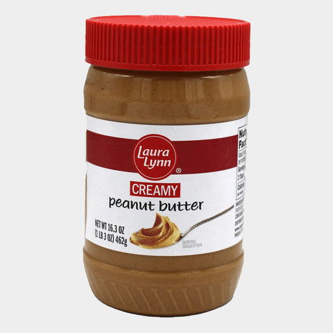 2 Jars Laura Lynn Creamy Peanut Butter, 16.3 oz