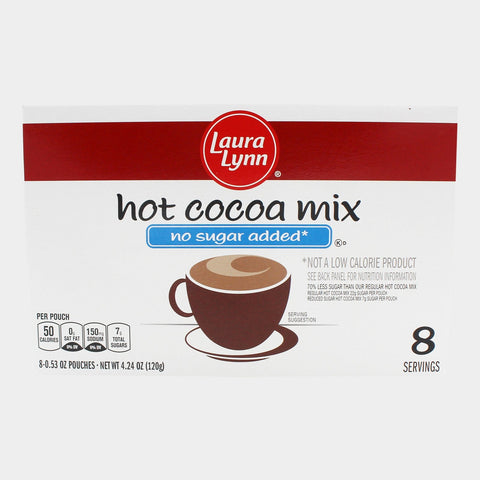 Laura Lynn No Sugar Added Hot Cocoa Mix, 4.24 oz