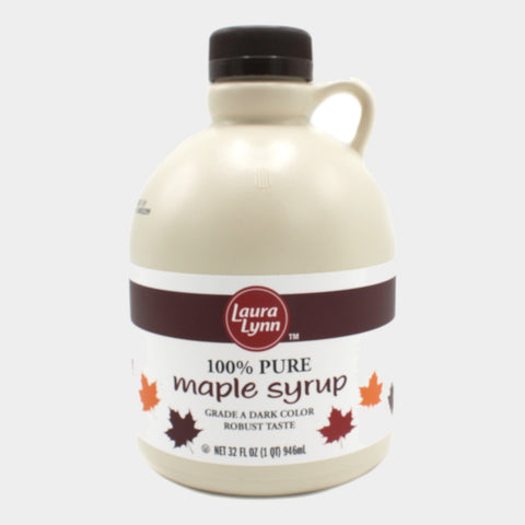 2 Bottles Laura Lynn 100% Maple Syrup Jug, 32 oz