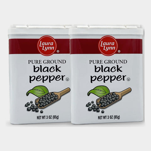 2 Jars Laura Lynn Black Pepper, 3 oz