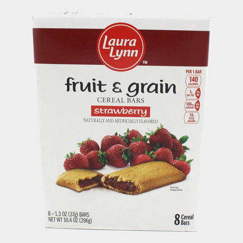 2 Boxes Laura Lynn Strawberry Fruit & Grain Bars 8 Count, 10.4 oz
