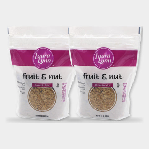2 Boxes Laura Lynn Fruit & Nut Granola, 11 oz