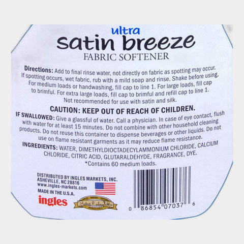Laura Lynn Fabric Softener Satin Breeze, 51 oz