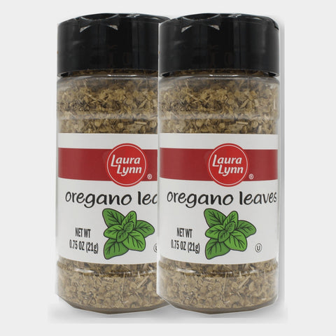 2 Jars Laura Lynn Oregano Leaves, 0.75 oz