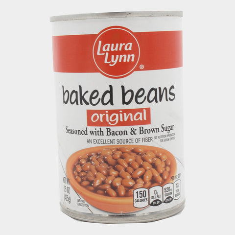 6 Cans Laura Lynn Original Baked Beans, 15 oz