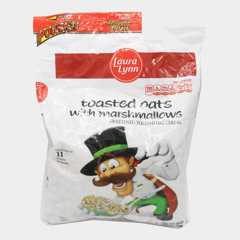 2 Canisters Laura Lynn Toast Oats with Marshmallows, 28 oz