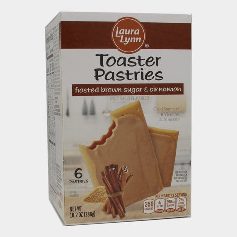 2 Boxes Laura Lynn Frosted Brown Sugar & Cinnamon Toaster Pastries, 10.2 oz