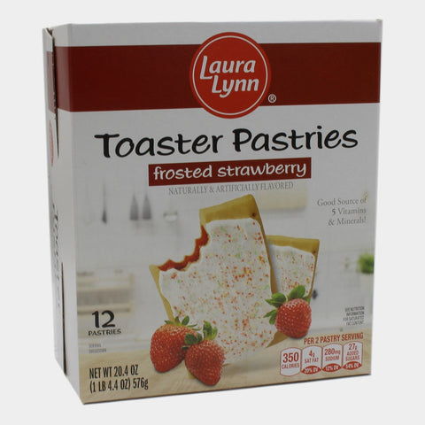 2 Boxes Laura Lynn Frosted Strawberry Toaster Pastries, 20.4 oz