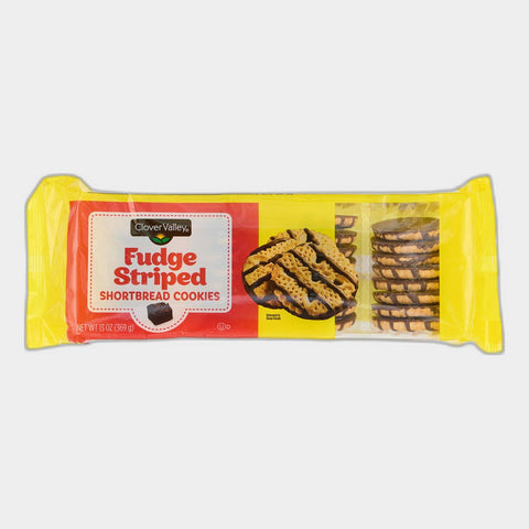 Clover Valley Fudge Striped Shortbread Cookies, 13 oz