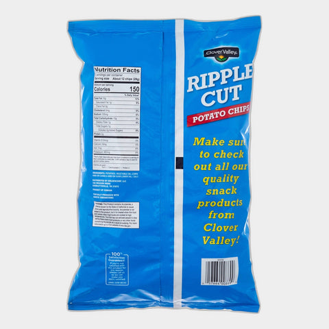 Clover Valley Ripple Cut Potato Chips, 5 oz