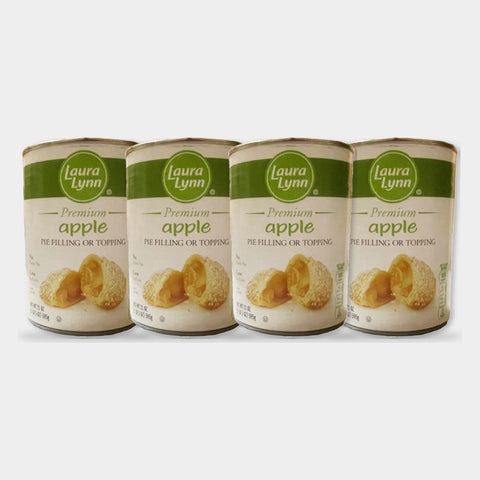 4 Cans Laura Lynn Apple Pie Filling, 20 oz