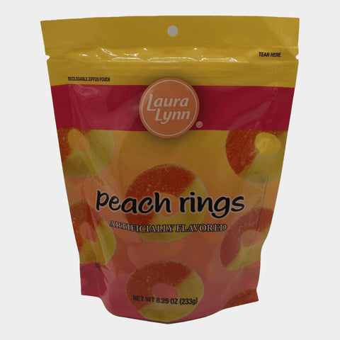Laura Lynn Peach Rings, 8.25 oz
