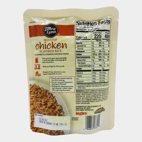 4 Pouches Laura Lynn Roasted Chicken Ready to Heat Rice, 8.8 oz
