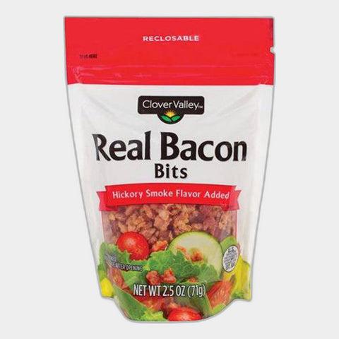 2 Bags Clover Valley Real Bacon Bits, Hickory Smoked, 2.5 oz