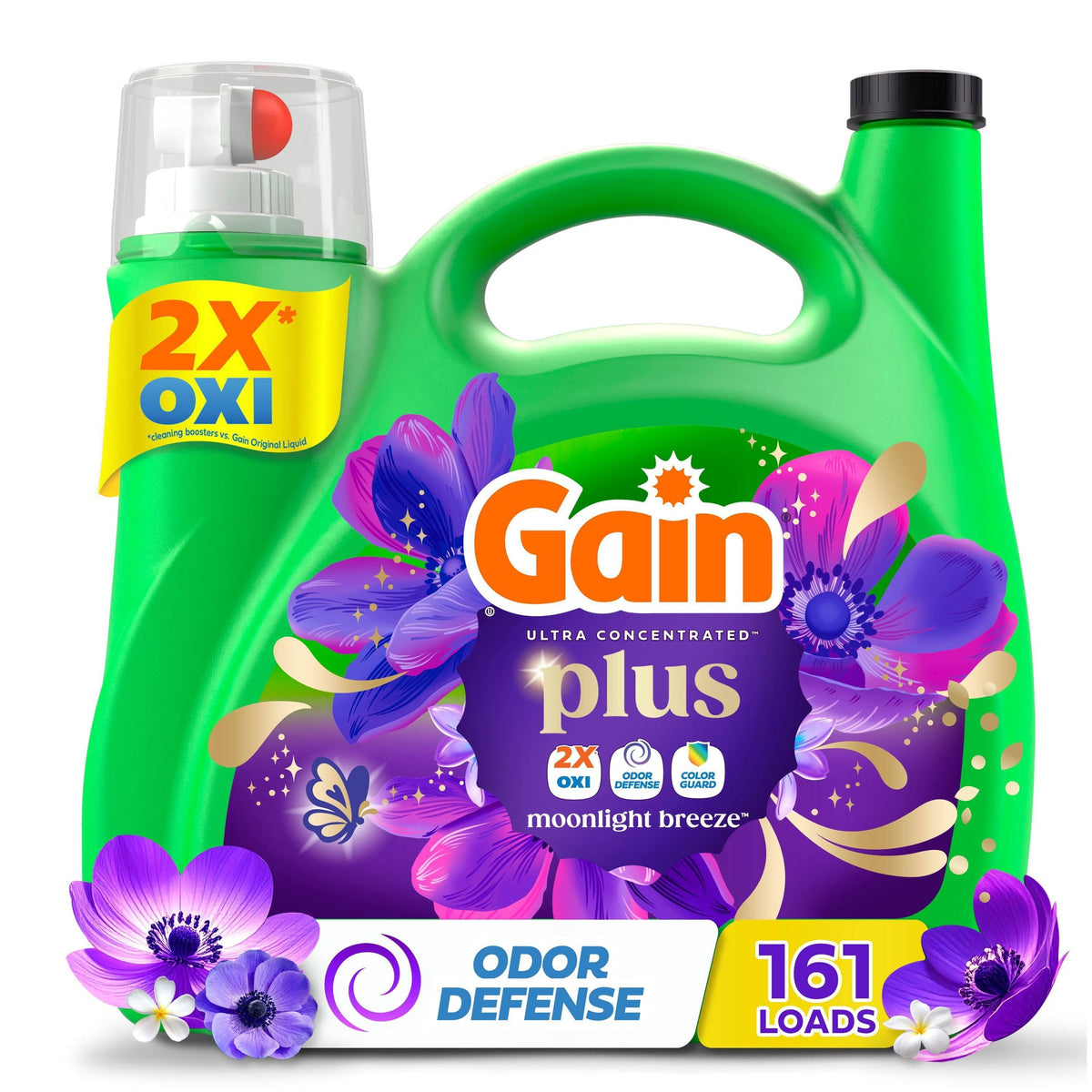 Plus Liquid Laundry Detergent, Moonlight Breeze, 161 Loads, 198 fl. oz.