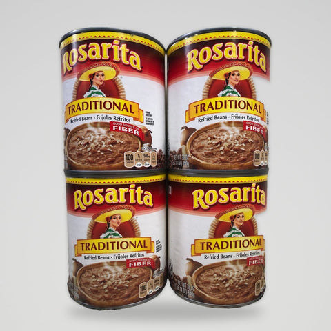 4 Cans of Rosarita Traditional Refried Beans, 30 oz