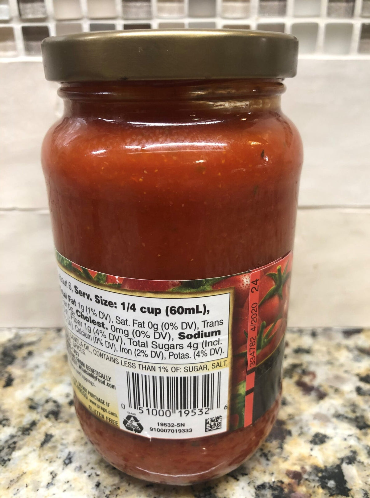 4 Jars of Pizzeria Style Prego Pizza Sauce, 14 oz