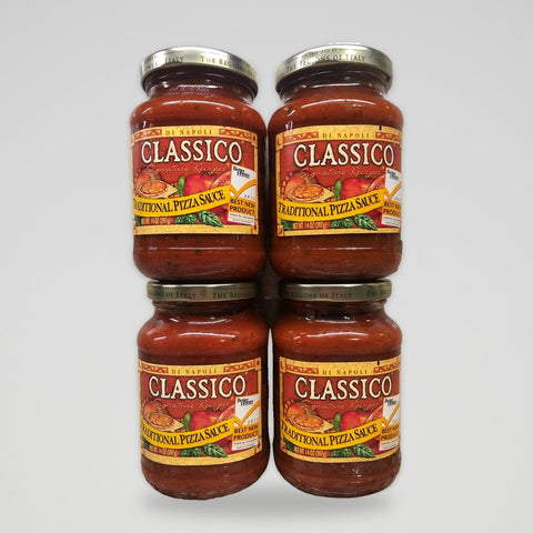 4 Jars of Classico Signature Recipes Traditional Pizza Sauce, 14 oz