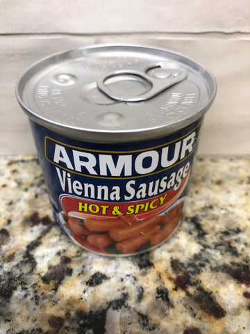 12 Cans of Armour Hot & Spicy Vienna Sausage Meat, 4.6 oz