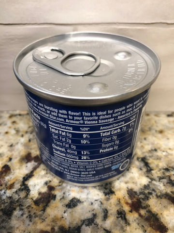 12 Cans Armour REDUCED FAT Vienna Sausage Meat 4.6 oz Wiener FREE SHIP