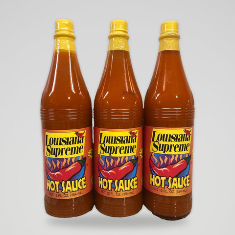 3 Bottles of Louisiana Supreme Hot Sauce, 12 oz
