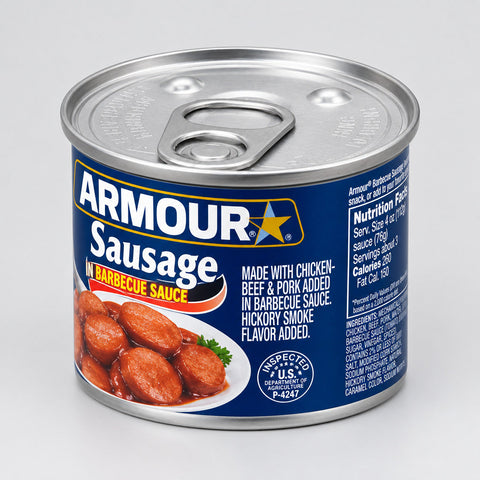 12 Cans of Armour Barbecue Flavored Vienna Sausage Meat, 4.6 oz