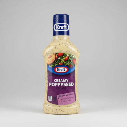 3 BOTTLES Kraft Creamy Poppyseed Salad Dressing 16 oz Sweet Tangy