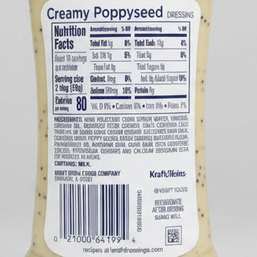 3 BOTTLES Kraft Creamy Poppyseed Salad Dressing 16 oz Sweet Tangy