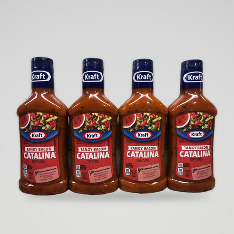 4 Bottles Kraft Tangy Bacon Catalina Salad Dressing 16 oz
