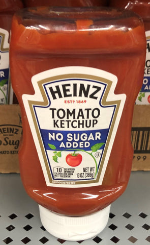 4 Bottles of Heinz No Sugar Added Tomato Ketchup, 13 oz