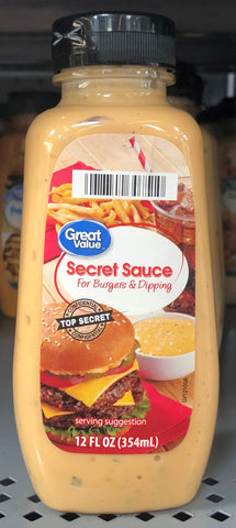 3 BOTTLES Great Value Secret Sauce for Burgers & Dipping 12 Oz McDonalds Big Mac