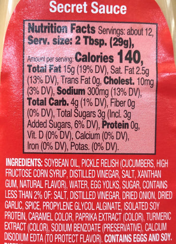 3 BOTTLES Great Value Secret Sauce for Burgers & Dipping 12 Oz McDonalds Big Mac