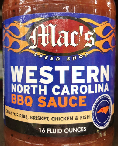 Mac's Speed Shop Western North Carolina BBQ Sauce, 16 oz