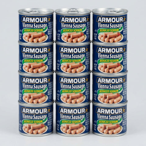 12 Cans of Armour Reduced Sodium Vienna Sausage Meat, 4.6 oz