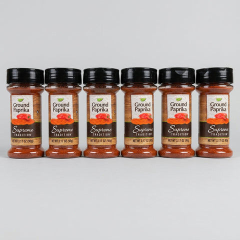 6 Jars Supreme Tradition Ground Paprika 3.17 oz