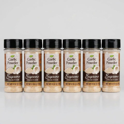 6 Jars of Supreme Tradition Garlic Powder, 2.5 oz