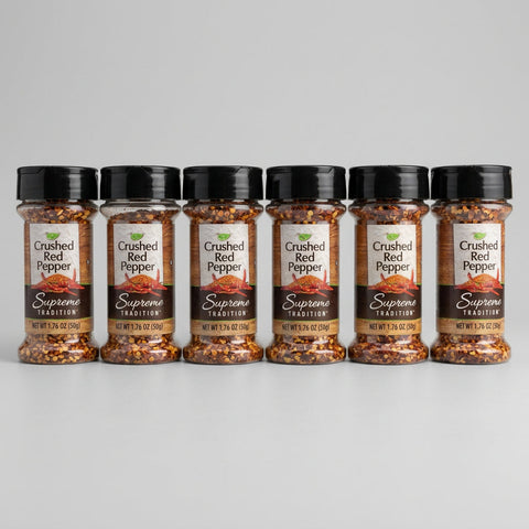 6 Jars Supreme Tradition Crushed Red Pepper 1.76 oz