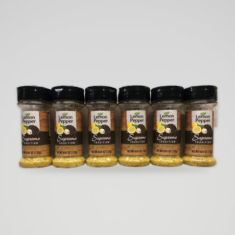 6 Jars of Supreme Tradition Lemon Pepper Seasoning, 4.65 oz