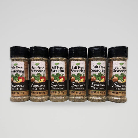 6 Jars of Supreme Tradition Salt Free Seasoning, 2.5 oz