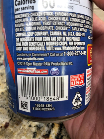 8 Cans of Campbell's Condensed Paw Patrol Puppy Soup, 10.5 oz