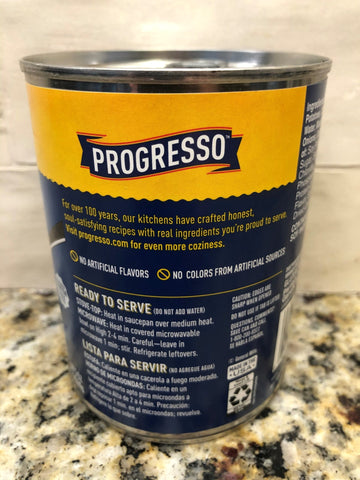 10 Cans of Progresso Rich & Hearty New England Clam Chowder Soup, 18.5 oz