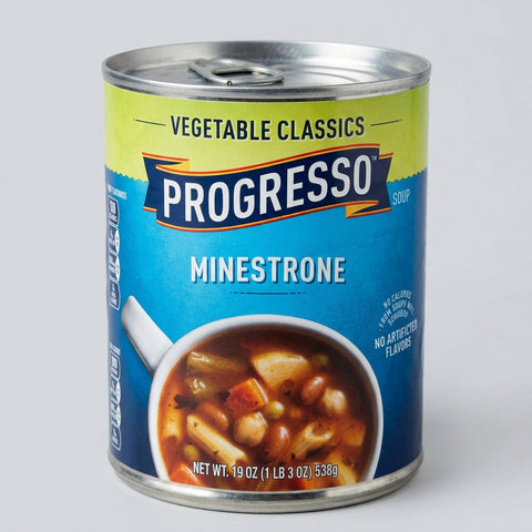 10 Cans of Progresso Vegetable Classics Minestrone Soup, 19 oz